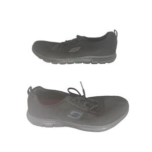 Skechers Work Slip Resistant Black Memory Foam Wide Fit Sneakers‎ Shoes 8